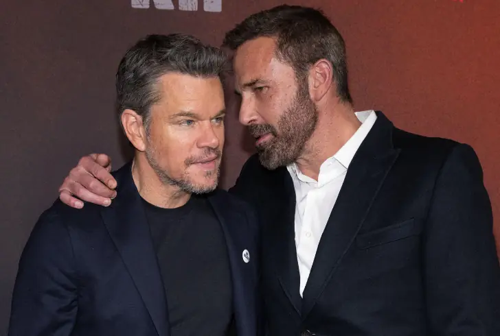 Affleck and Damon share playful moment