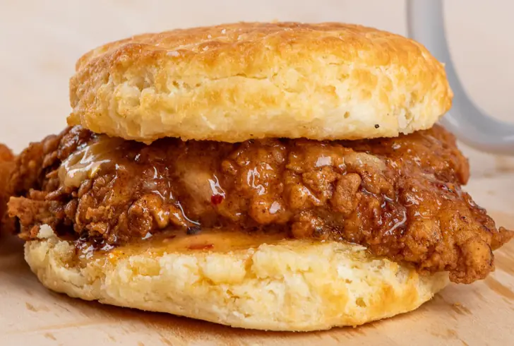 Southern honey butter chicken biscuits served
