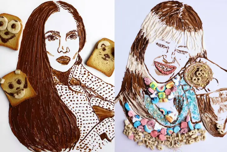 Jennifer Lopez and Alysa Liu potraits by Sarah Rosado